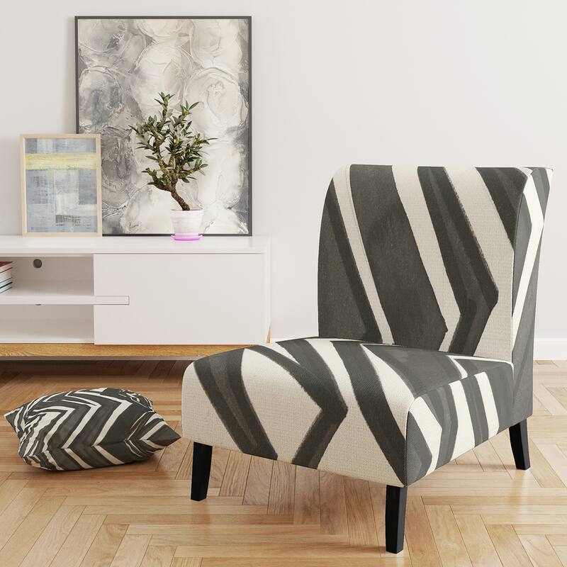 Designart "Minimalist Graphics VI" Upholstered Transitional Accent